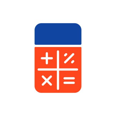 Hesap makinesi vektör simgesi, mali tabela. Web sitenizin tasarımı için grafik sembolü, logo, uygulama, UI. Vektör illüstrasyonu, EPS10.