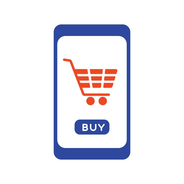 쇼핑이나 온라인 쇼핑은 아이콘으로 수있다 상거래 표지판이야 사이트 디자인에 그래프 — 스톡 벡터
