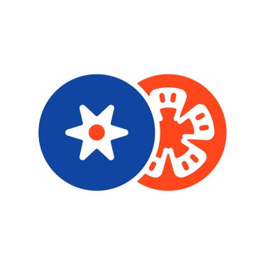 Domates vektör sembolü. Barbekü ve bbq ızgara tabelası. Sebze. Yemek pişirme web sitesi ve uygulama tasarımı, logo, uygulama, UI için grafik sembolü