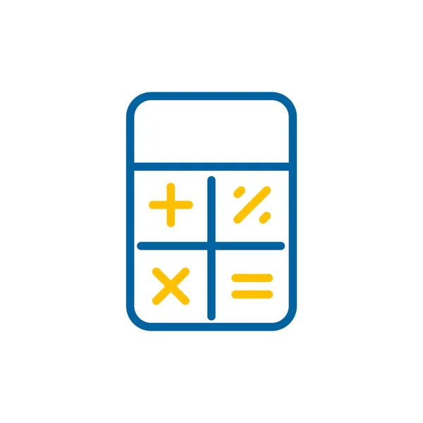 Ícone Vetor Calculadora Sinal Finanças Símbolo Gráfico Para Design Seu — Vetor de Stock