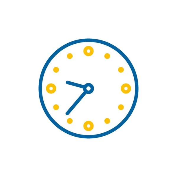 Ikona Konturu Zegara Znak Miejsca Pracy Symbol Graficzny Dla Projektu — Wektor stockowy