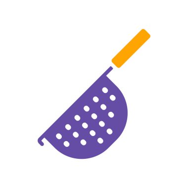 Colander vektör simgesi. Mutfak aletleri. Yemek pişirme web sitesi tasarımı, logo, uygulama, UI için grafik sembolü