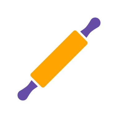 Tahta merdane pim pompadan vektör sembol. Mutfak aletleri. Yemek pişirme web sitesi tasarımı, logo, uygulama, UI için grafik sembolü