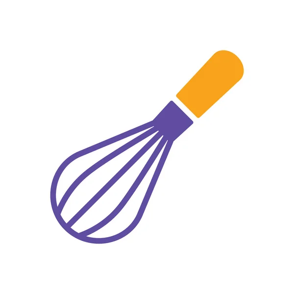 Balloon Whisk Mixing Whisking Vector Glyph Icon Kitchen Appliance Graph — Stock Vector