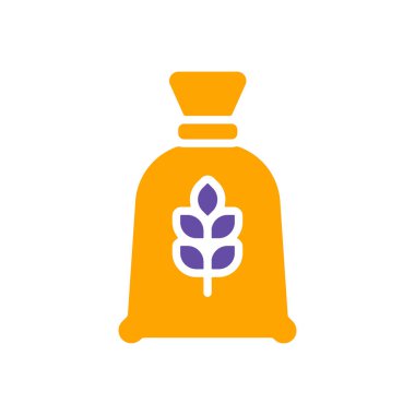 Torba unu vektör simgesi. Mutfak aletleri. Yemek pişirme web sitesi tasarımı, logo, uygulama, UI için grafik sembolü