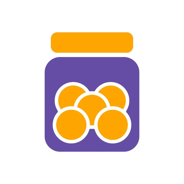 Cookie Jar Vecteur Glyphe Icône Appareil Cuisine Symbole Graphique Pour — Image vectorielle