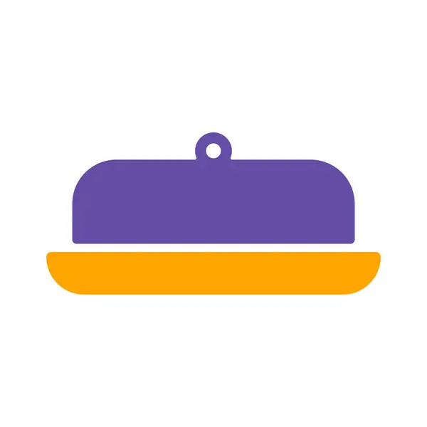 Ikona Wektora Maślanego Glifu Sprzęt Kuchenny Symbol Graficzny Gotowania Projektu — Wektor stockowy