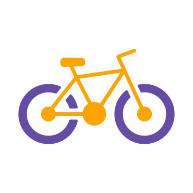 Bisiklet vektör sembol simgesi. Kamp tabelası. Seyahat ve turizm web sitesi ve uygulama tasarımı, logo, uygulama, UI için grafik sembolü