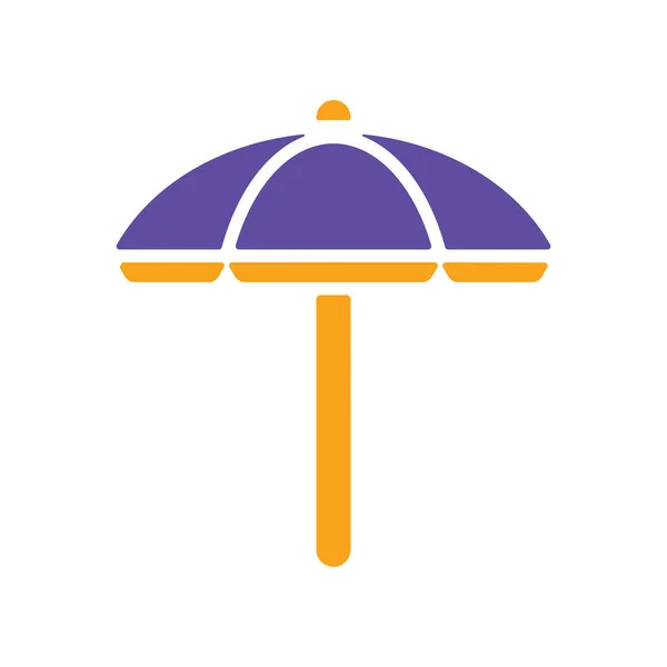 Знак Пляжного Зонтика Плоским Векторным Символом Летний Знак Графический Символ — стоковый вектор