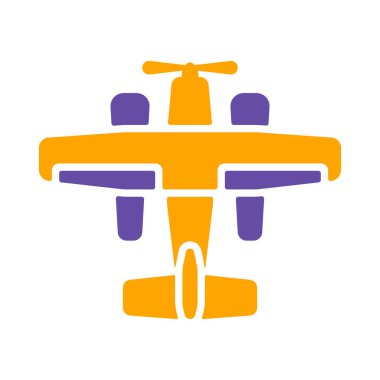 Küçük amfibi deniz uçağı, düzlem düz vektör sembolü. Seyahat ve turizm web sitesi ve uygulama tasarımı, logo, uygulama, UI için grafik sembolü