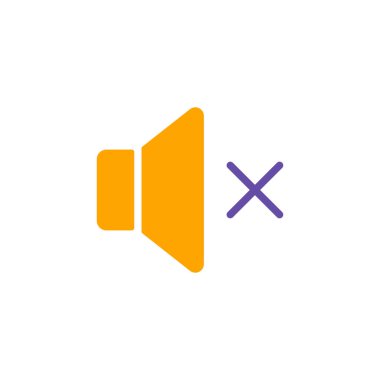 Vektör sembol kapalı ses. Sesi aç. Sessiz düğme. Müzik ve ses web sitesi için grafik sembolü ve uygulama tasarımı, logo, uygulama, UI