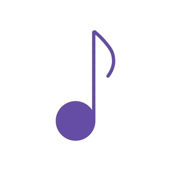 Note Musique Icône Glyphe Vectoriel Plat Symbole Graphique Pour Musique — Image vectorielle