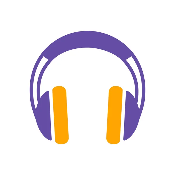 Headphones Vector Glyph Icon Music Sign Graph Symbol Music Sound — Stock Vector