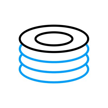 Tabaklar, tabak taşıyıcı ikonu. Mutfak aletleri. Yemek pişirme web sitesi tasarımı, logo, uygulama, Ui için grafik sembolü