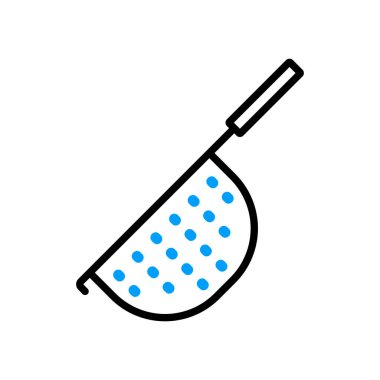 Colander vektör simgesi. Mutfak aletleri. Yemek pişirme web sitesi tasarımı, logo, uygulama, Ui için grafik sembolü