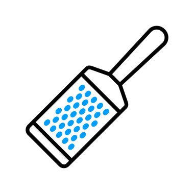 Peynir vektör ikonu için metal mutfak el rendesi. Mutfak aletleri. Yemek pişirme web sitesi tasarımı, logo, uygulama, UI için grafik sembolü