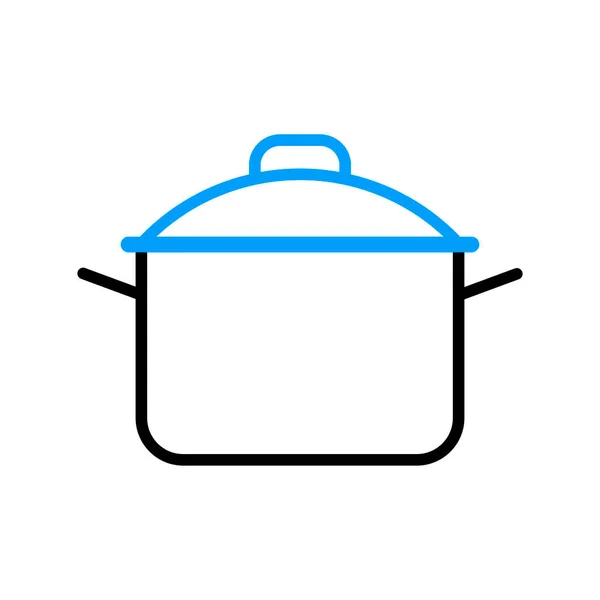 Значок Каструлі Знак Приготування Їжі Або Сковорідка Символ Графіку Приготування — стоковий вектор