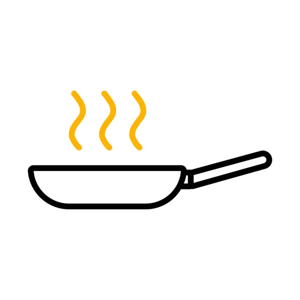 Icône Vecteur Poêle Frire Appareil Cuisine Symbole Graphique Pour Conception — Image vectorielle