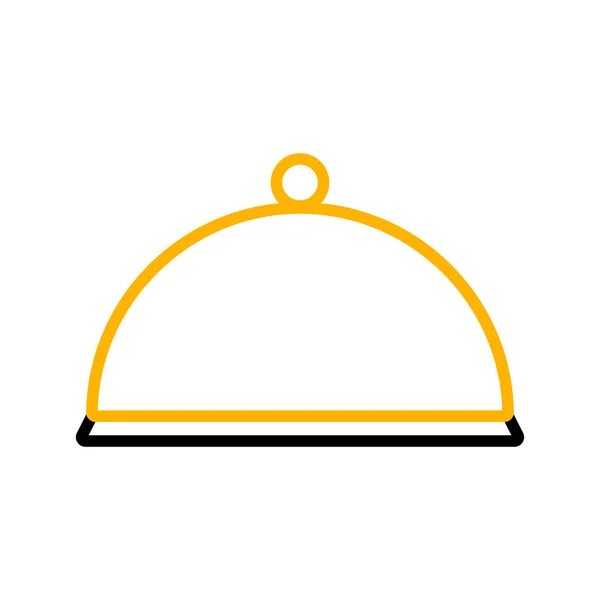 Клош Векторный Значок Пищевого Лотка Кухонный Прибор Графический Символ Приготовления — стоковый вектор
