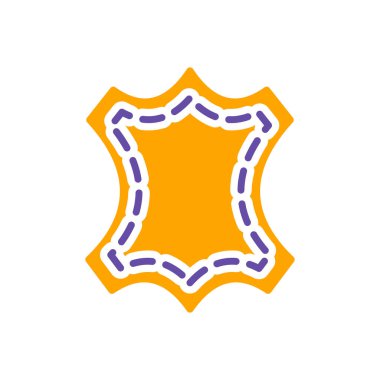 Deri kabartma simgesi. Çiftlik hayvanı işareti. Web sitenizin tasarımı için grafik sembolü, logo, uygulama, UI. Vektör illüstrasyonu