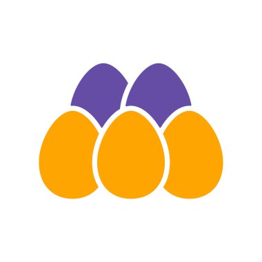 Tavuk yumurtası sembolü. Çiftlik hayvanı işareti. Web sitenizin tasarımı için grafik sembolü, logo, uygulama, UI. Vektör illüstrasyonu