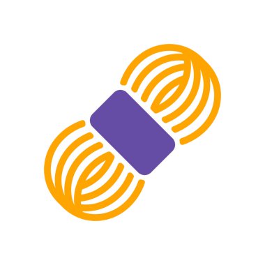 İplik sembolü rulosu. Çiftlik hayvanı işareti. Web sitenizin tasarımı için grafik sembolü, logo, uygulama, UI. Vektör illüstrasyonu