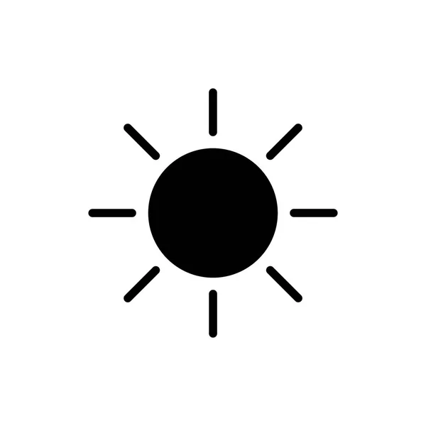 Сонце Векторний Гліф Значок Символ Доброї Погоди Метеорологічний Знак Символ — стоковий вектор