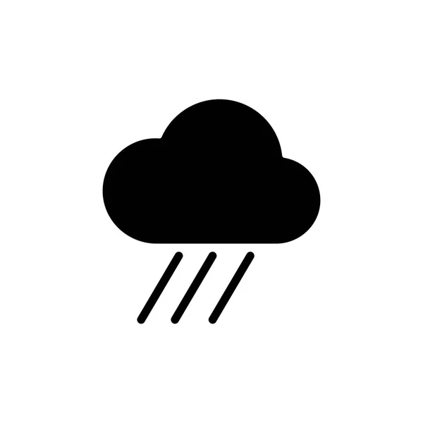 Raincloud Vektor Glyphen Symbol Meteorologisches Zeichen Grafiksymbol Für Reise Tourismus — Stockvektor