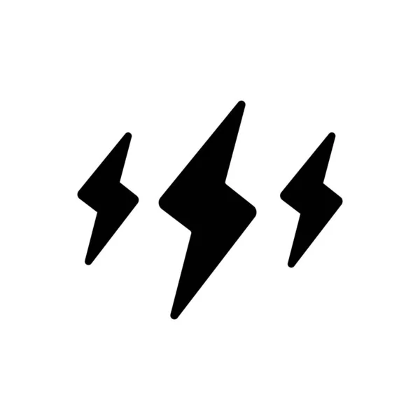 Regensturm Blitzvektorglyphen Symbol Meteorologisches Zeichen Grafiksymbol Für Reise Tourismus Und — Stockvektor