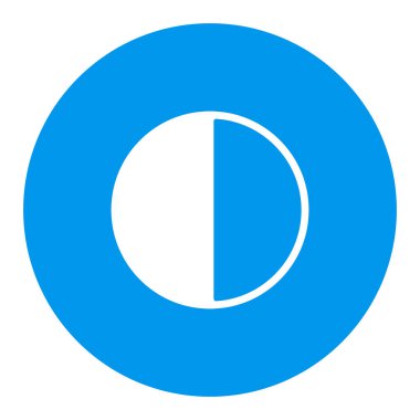 Yarım Ay vektör simgesi. Meteoroloji işareti. Seyahat, turizm ve hava durumu web sitesi ve uygulama tasarımı, logo, uygulama, UI için grafik sembolü