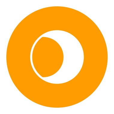 Genç Ay vektör simgesi. Meteoroloji işareti. Seyahat, turizm ve hava durumu web sitesi ve uygulama tasarımı, logo, uygulama, UI için grafik sembolü