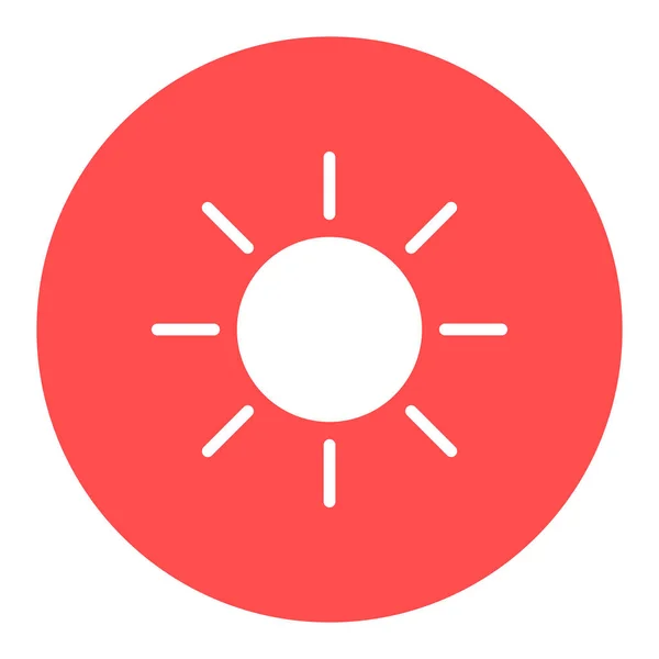 Solvektorglyf Ikonen Symbol För Det Fina Vädret Meteorologiska Tecken Diagram — Stock vektor