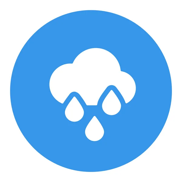Nuvola Pioggia Con Icona Glyph Vettoriale Delle Gocce Pioggia Segno — Vettoriale Stock