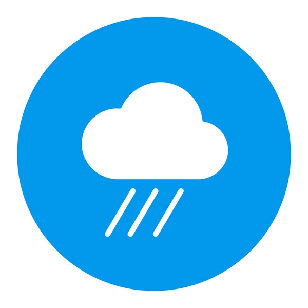 Raincloud Vector Glyph 아이콘입니다 기상학 사이트 디자인 — 스톡 벡터