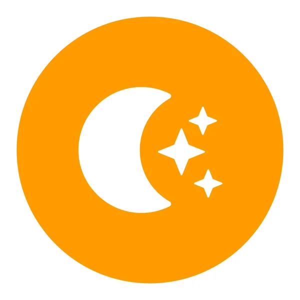 Ikona Měsíčního Hvězdného Vektorového Glyfu Meteorologické Znamení Grafický Symbol Pro — Stockový vektor