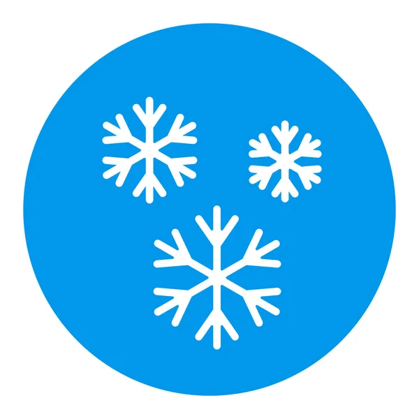 Ikona Wektorowa Płatków Śniegu Znak Meteorologiczny Symbol Graficzny Podróży Turystyki — Wektor stockowy