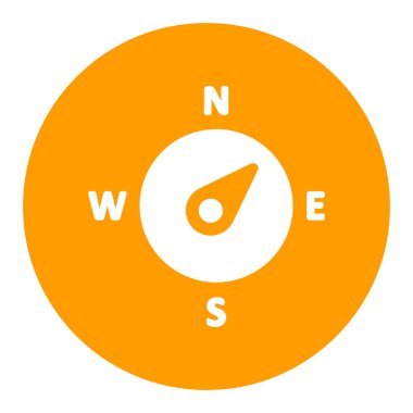 Pusula rüzgar gül vektör simgesi. Kuzeydoğuya doğru. Meteoroloji işareti. Seyahat, turizm ve hava durumu web sitesi ve tasarım, logo, uygulama, UI için grafik sembolü