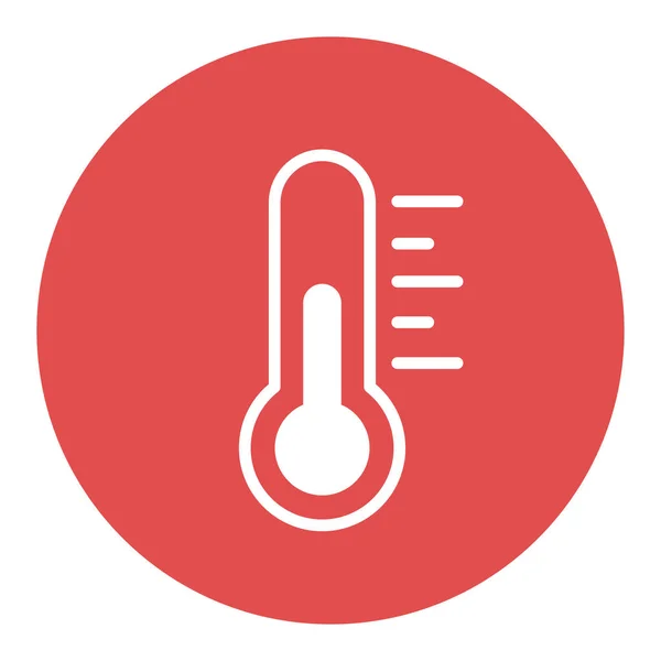 Icona Del Glifo Del Vettore Calore Del Termometro Segno Meteorologico — Vettoriale Stock