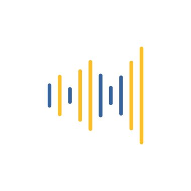 Dengeleyici, frekans vektör simgesi. Ses sinyali. Müzik işareti. Müzik ve ses web sitesi için grafik sembolü ve uygulama tasarımı, logo, uygulama, UI