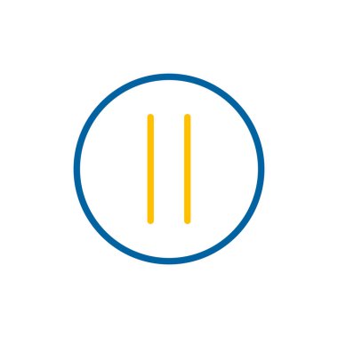 Düz vektör simgesini durdur. Müzik ve ses web sitesi için grafik sembolü ve uygulama tasarımı, logo, uygulama, UI