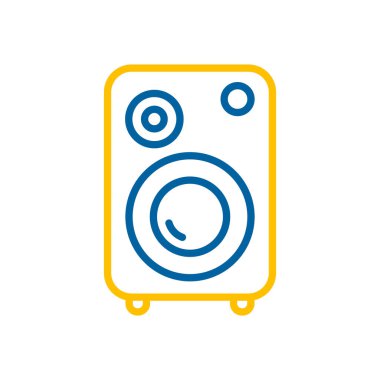 Müzik sütunu vektörü düz simge. Müzik ve ses web sitesi için grafik sembolü ve uygulama tasarımı, logo, uygulama, UI