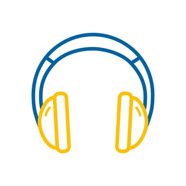 Kulaklık vektör simgesi. Müzik işareti. Müzik ve ses web sitesi için grafik sembolü ve uygulama tasarımı, logo, uygulama, UI