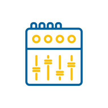 Konsol vektör düz simgesini karıştırıyorum. Müzik ve ses web sitesi için grafik sembolü ve uygulama tasarımı, logo, uygulama, UI