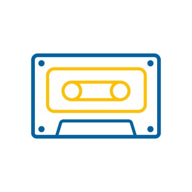 Ses kaseti vektör simgesi. Müzik işareti. Müzik ve ses web sitesi için grafik sembolü ve uygulama tasarımı, logo, uygulama, UI