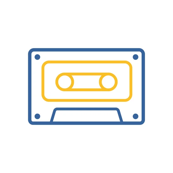 Audio Cassette Vector Icoon Muziekbord Grafiek Symbool Voor Muziek Geluid — Stockvector