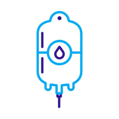 Kan Torbası vektör simgesi. İlaç ve sağlık sigortası, tıbbi destek işareti. Tıbbi web sitesi ve uygulama tasarımı için grafik sembolü, logo, uygulama, UI