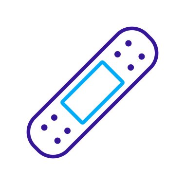 Yapışkan alçı vektör simgesi. İlaç ve sağlık sigortası, tıbbi destek işareti. Tıbbi web sitesi ve uygulama tasarımı için grafik sembolü, logo, uygulama, UI