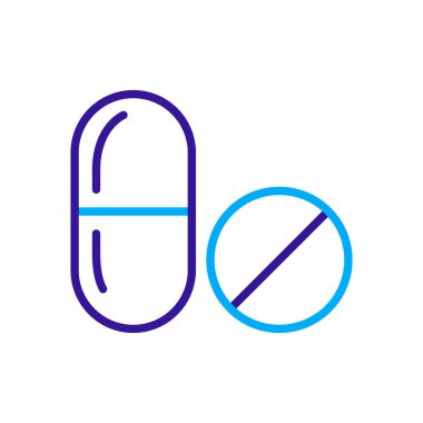 Tabletler ve hap vektör ikonu. İlaç ve sağlık sigortası, tıbbi destek işareti. Tıbbi web sitesi ve uygulama tasarımı için grafik sembolü, logo, uygulama, UI