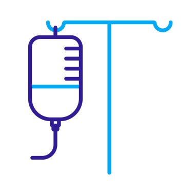 IV vektör simgesi. İlaç ve sağlık sigortası, tıbbi destek işareti. Tıbbi web sitesi ve uygulama tasarımı için grafik sembolü, logo, uygulama, UI