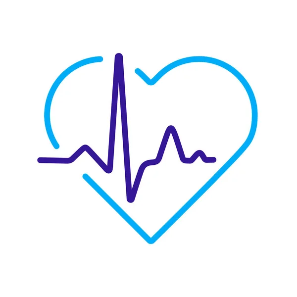 Cardiograma Cardíaco Ícone Vetor Cardíaco Sinal Medicina Assistência Médica Símbolo — Vetor de Stock